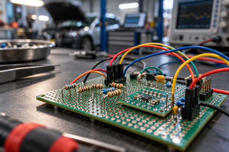 Electrónica digital y analógica automotriz - protoboard